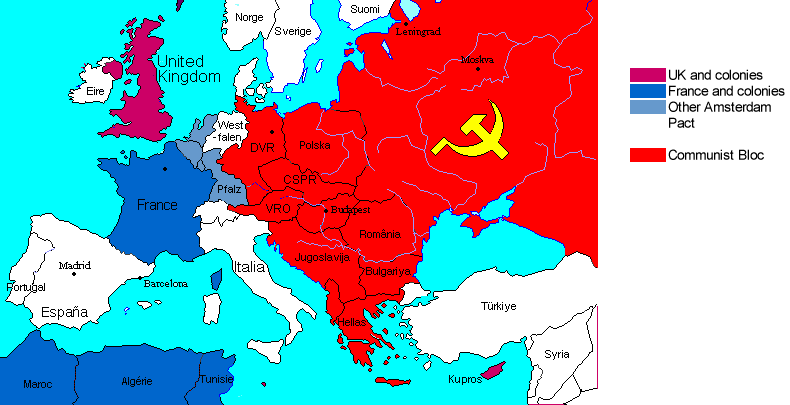 Post Wwii Map Of Europe If The Soviets Had Their Way Imaginarymaps | My ...