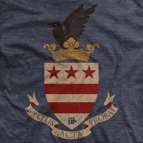 Washington's merchant flag: family crest on a blue field