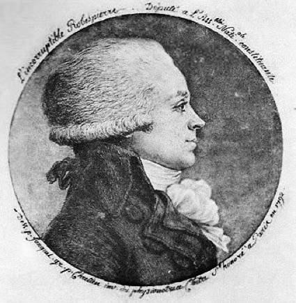 A physiognotrace of Robespierre by Gilles-Louis Chrétien from 1793