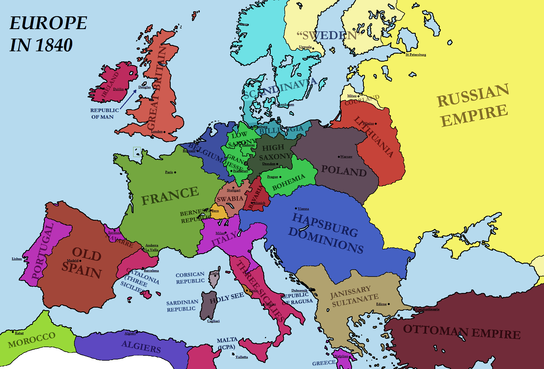 Сколько время в европе в настоящее время. Карта Европы 1850 года. Карта Европы 1840 года. Политическая карта Европы 1840. Карта Европы 1648.