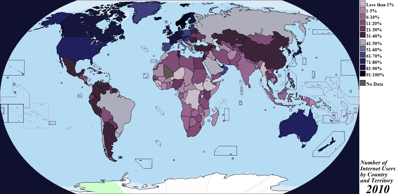 2010 Internet Percent by Country.png