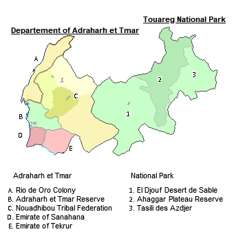 Adraharh et Tmar Departement and El Djouf et Plateau Reserve.png