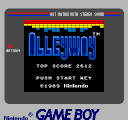 Alleyway Title Screen (Game Boy TV Adapter Version).png