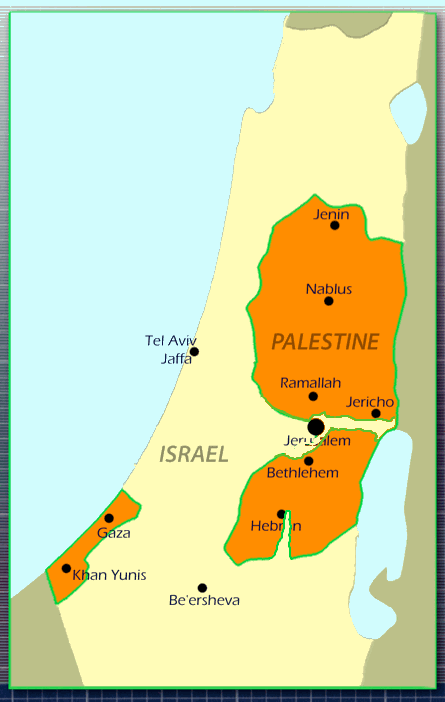 Basic Map - Israel, West Bank, Gaza - Jerusalem & pre-49 redeemed1.gif