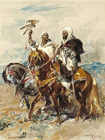 Painting of two berber rebels