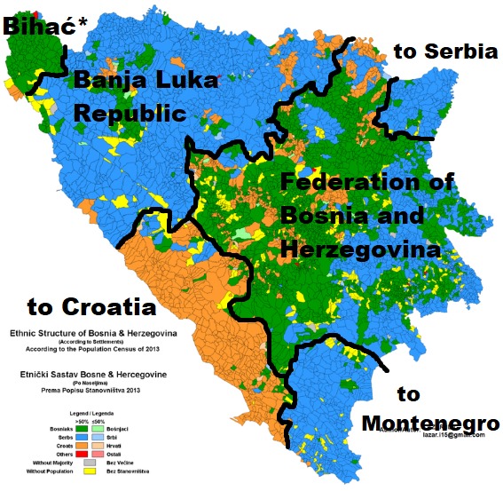 AHC & WI: Independent Serbian Republic of Banja Luka, more dense Bosnia ...