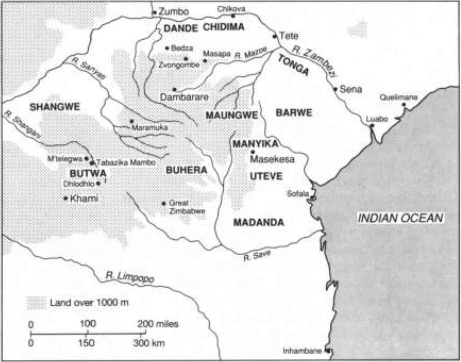 Central and south-eastern Africa during the period ofthe Mutapa and Torwa states Source; adapt...jpg