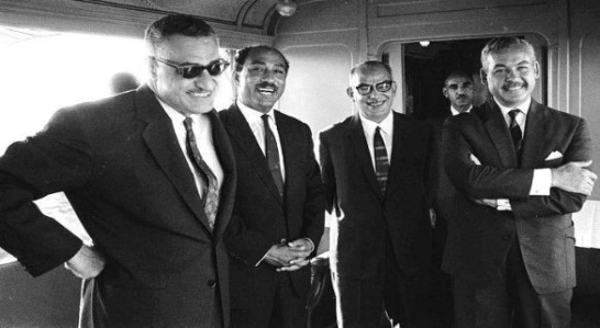 Egyptian Leaders Nasser Sadat Sabri and el-Shafei.jpg