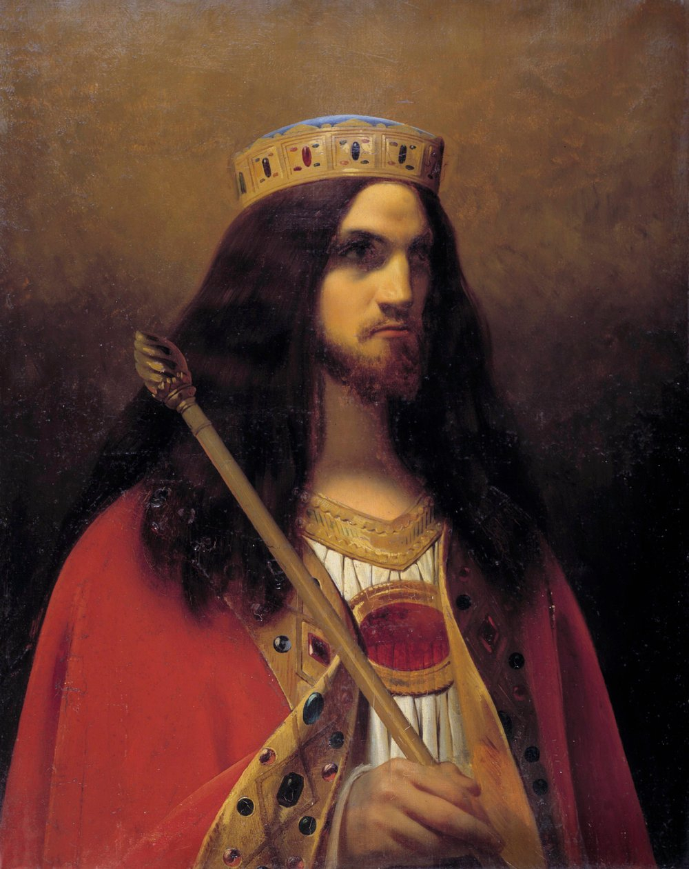 Childeric III (last Merovingian king) by Emile Signol