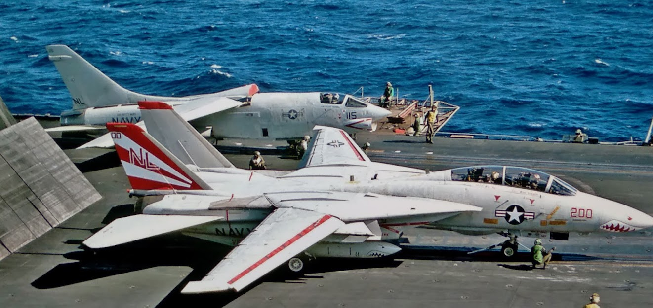F-14 and RF-8 on Kitty Hawk.jpg