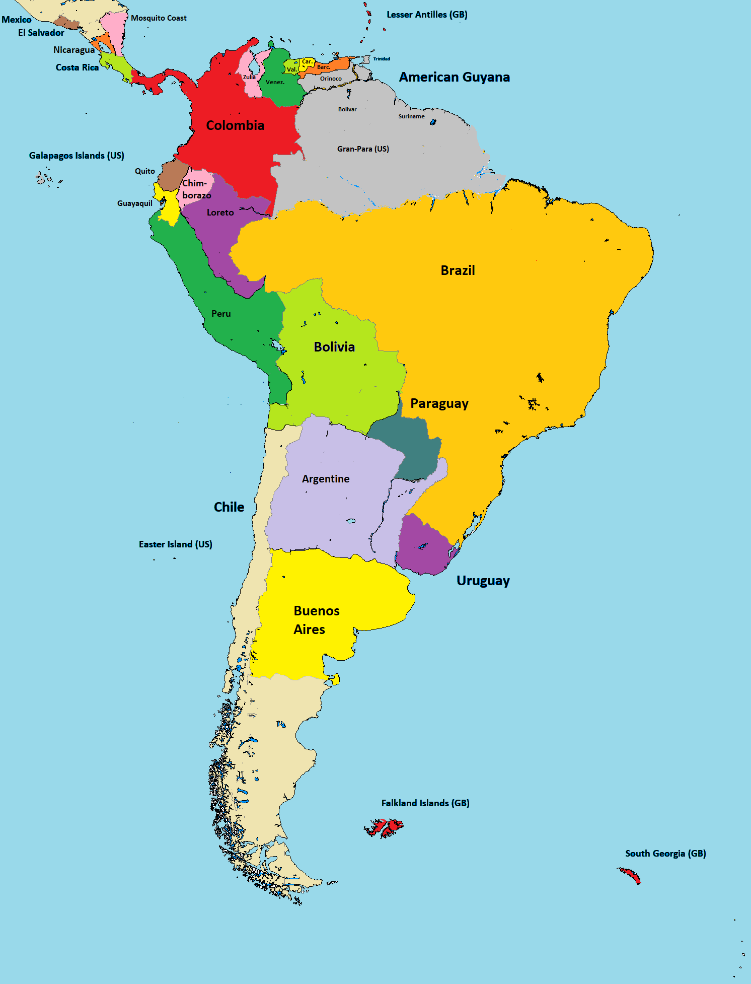 Fenians - Map of South America - 1905.png