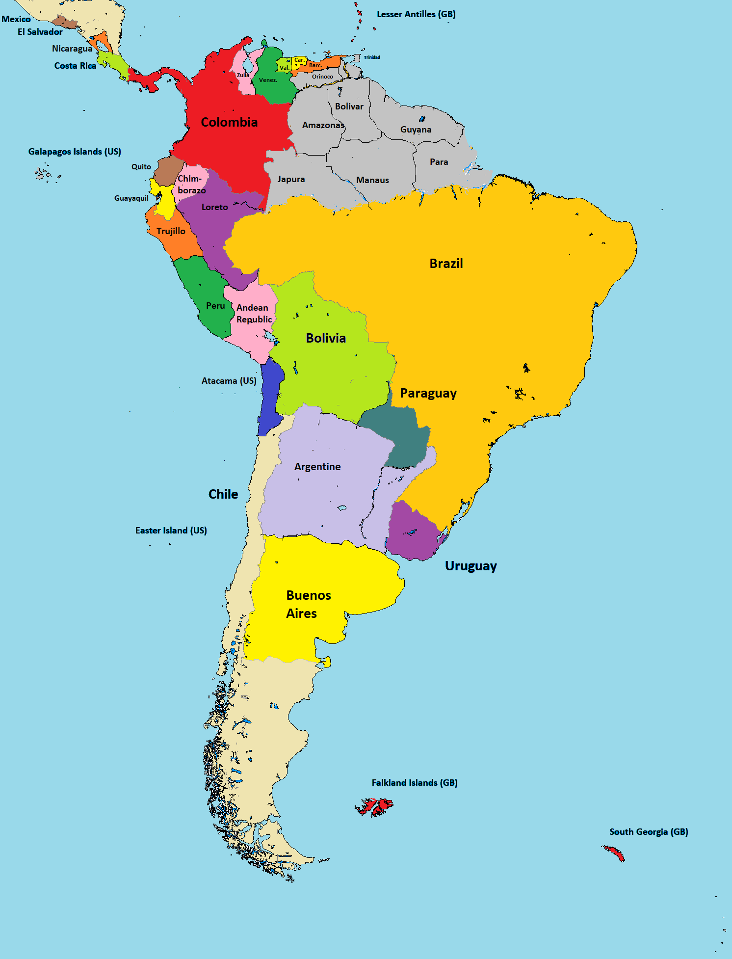 Fenians - Map of South America - 1909.png