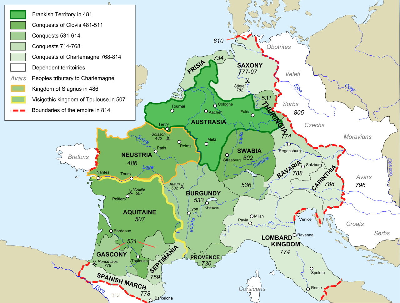 Map of the Frankish Kingdom (for reference)