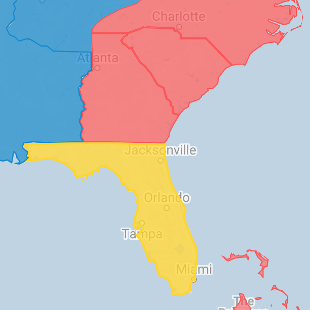 Georgia:Florida:Louisiana Border 1805.png