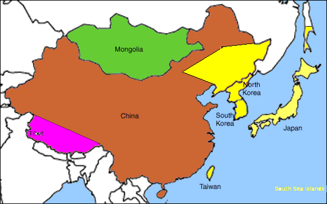 Северо восток азии. Восточная Азия Китай. Тайвань Корея Китай Япония карта. Тайвань Восточная Азия. Китай Тайвань.