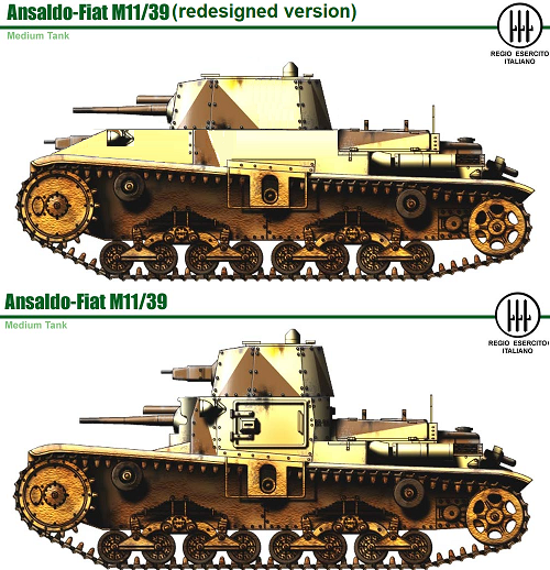 Italian M11-39 tank redesign.png