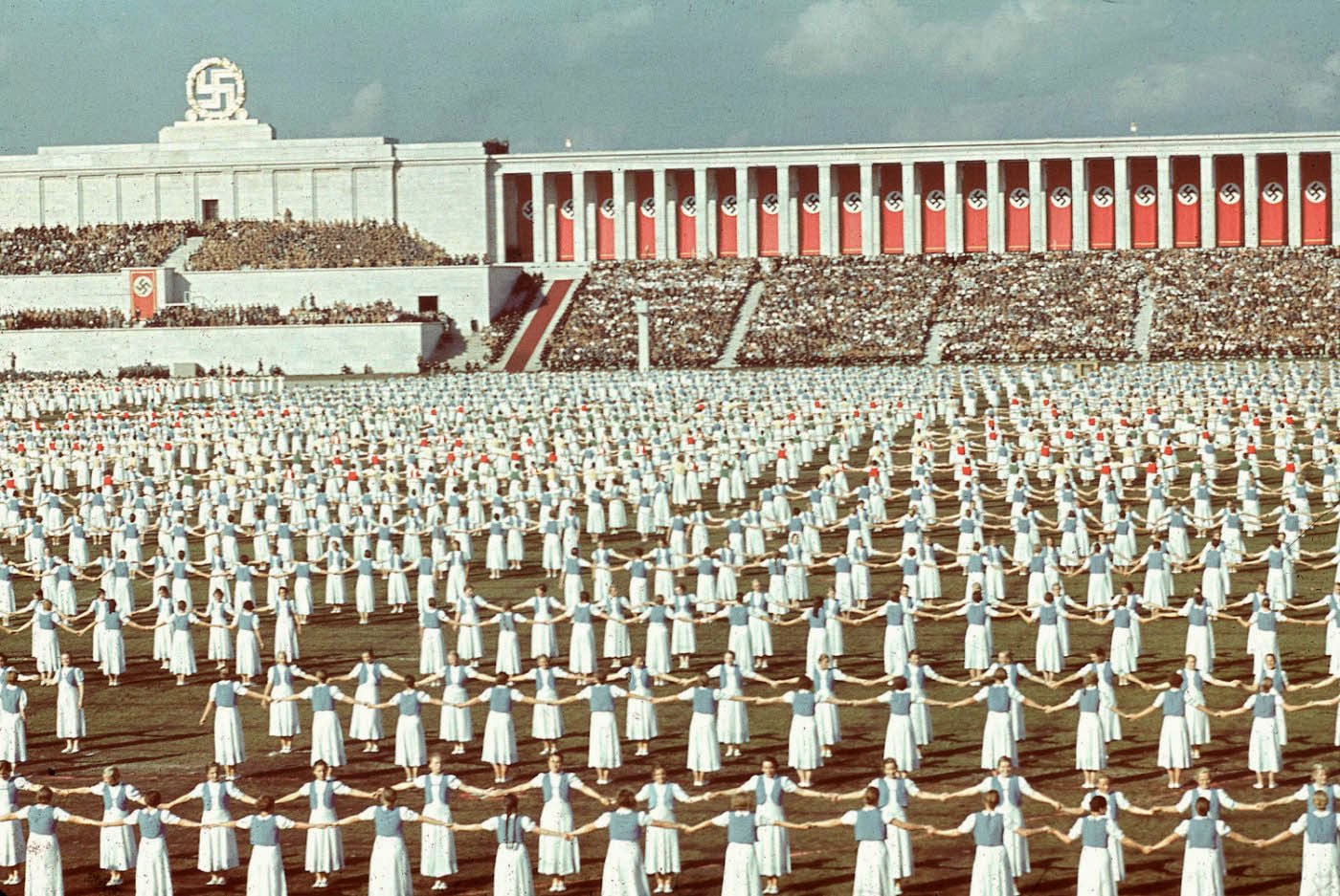 League of German Girls dancing during the 1938 Reich Party Congress, Nuremberg, Germany..jpg