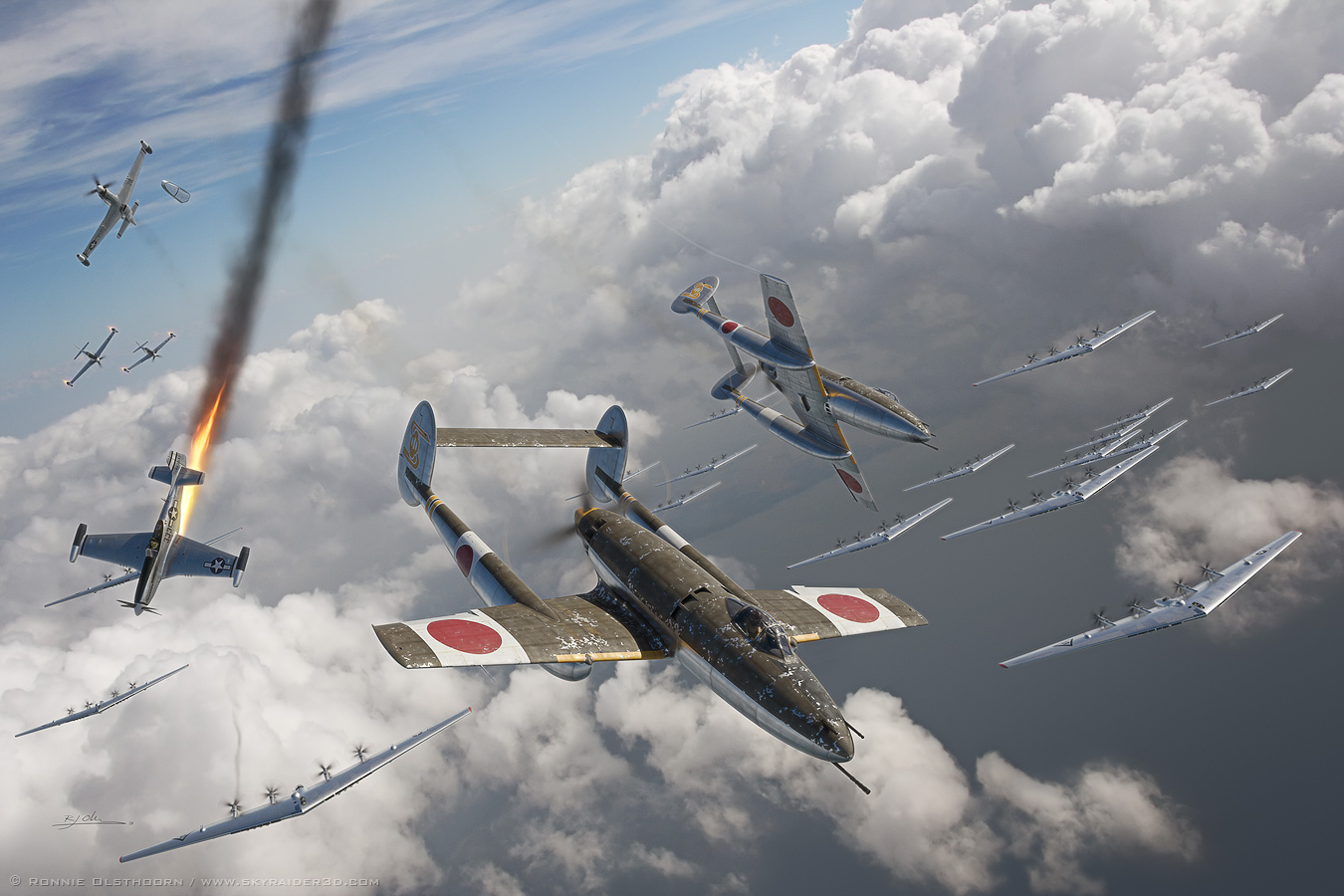 Mansyu Ki 98 Duo gegen North American P-51 Mustang und Northrop B-35 For.jpg