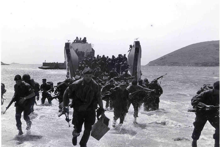 McGovern Defense 82nd ashore at Sinai on landing craft.jpg