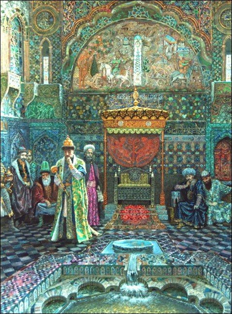 N_ Haziakhmetov.Diwan meeting in Kazan the 16th centuries ,Old Kazan.jpg