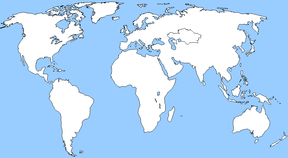 Map Without Names Of Countries 