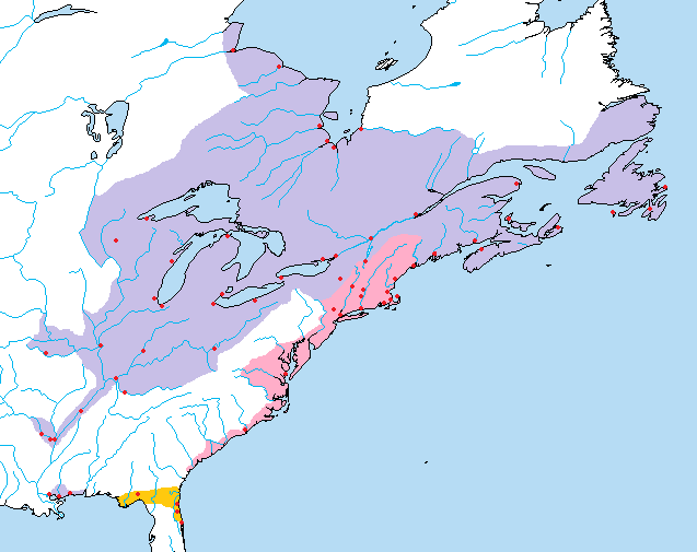 Etablissement antérieur de la Nouvelle-France (Longue vie a la Nouvelle-France) North-america-1700-png