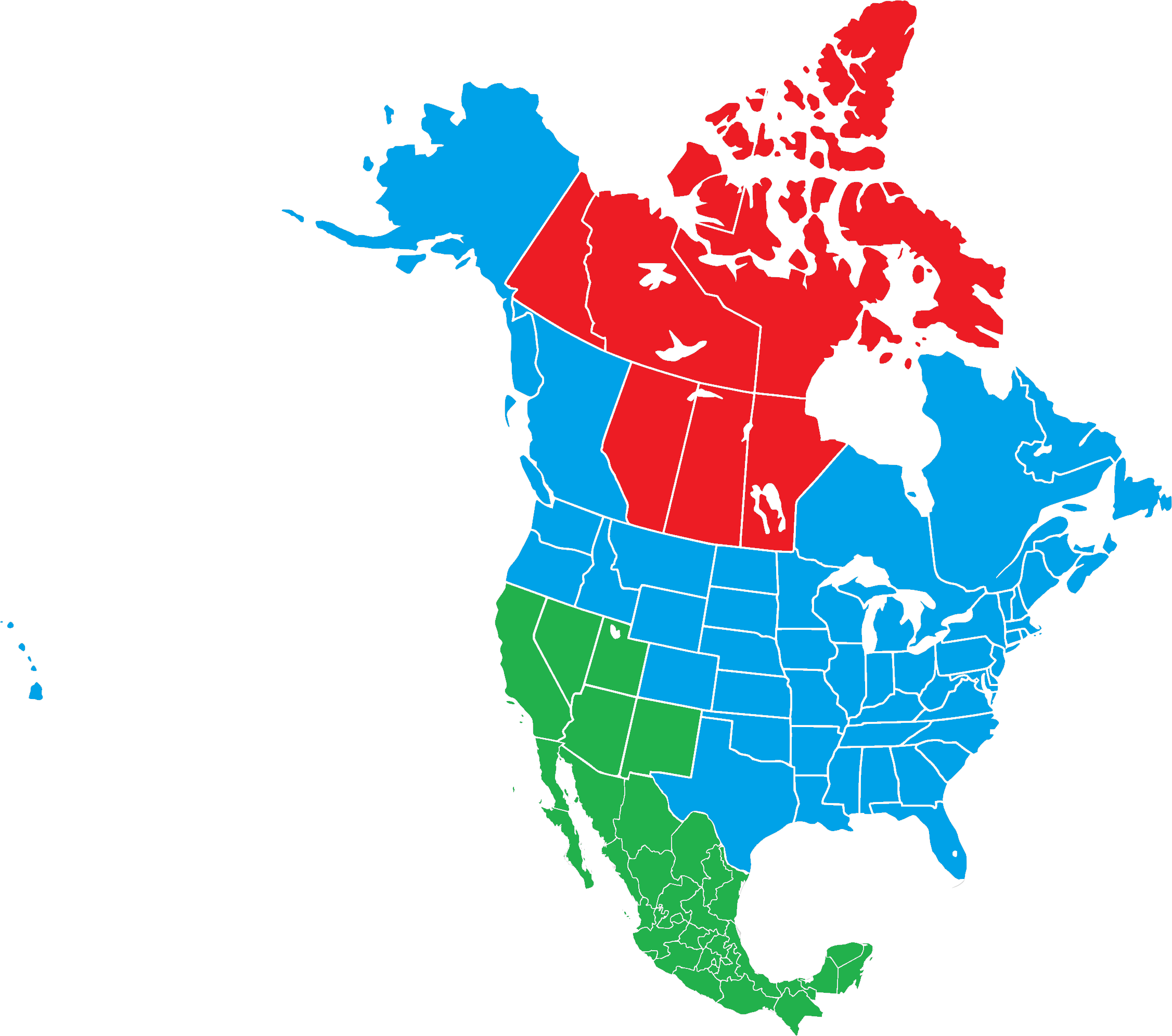 Какие северной америке. Регионы Северной Америки. Континент США И Канада. США материк. Векторная карта Северная Америка.