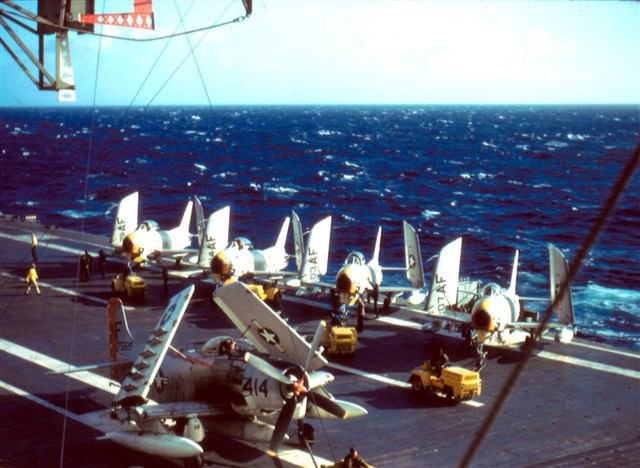 North_American_FJ-3_Fury_of_VF-33_and_Douglas_AD-6_Skyraider_of_VA-25_aboard_USS_Intrepid_(CVA...jpg
