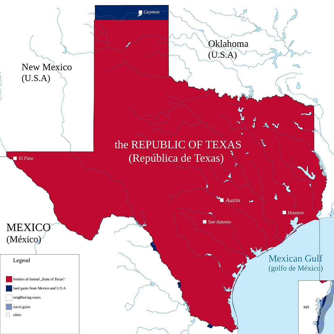 Техас хочет выйти. Республика Техас. Республика Техас на карте. Независимая Республика Техас. Техас территория.