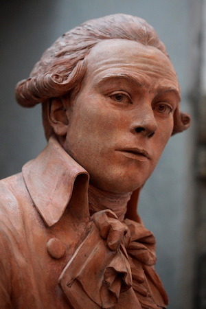 Detail of the statue of Robespierre at the Hôtel de Carnavalet by  Louis-Pierre Deseine