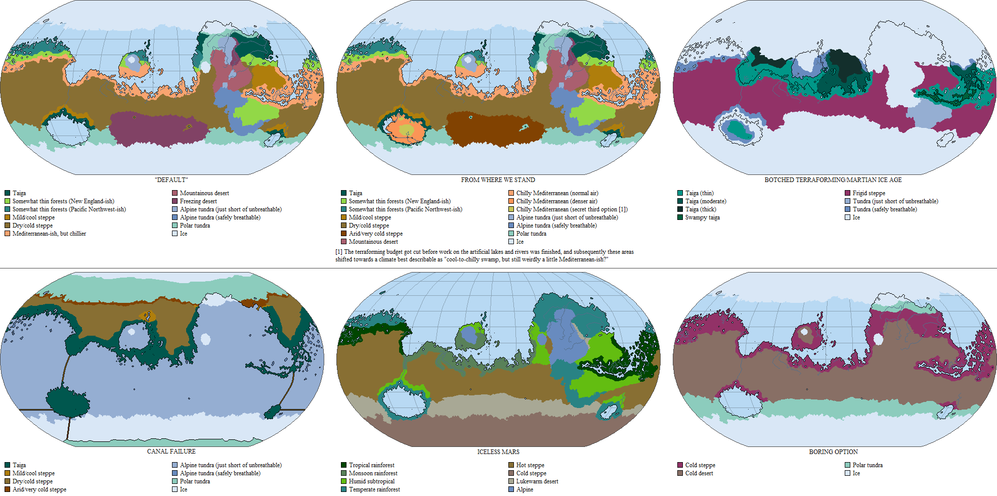Several terraformed Mars climate maps.png