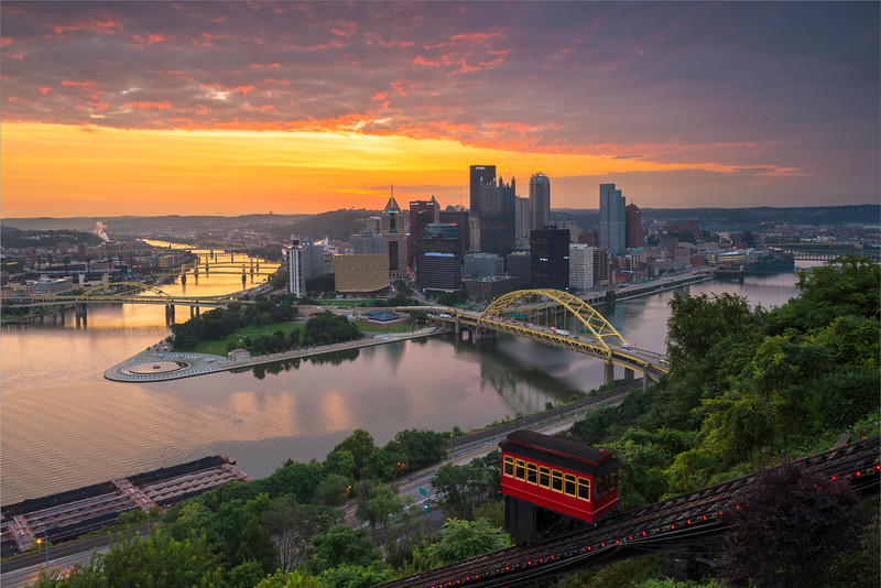 Summer Sunrise Pittsburgh Mount Washington Incline-L.jpg