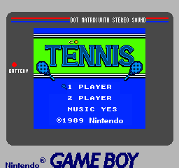 Tennis Title Screen (Game Boy TV Adapter Version).png