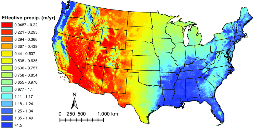 Среднегодовая температура в сша. Климатическая карта США осадки. Климатическая карта осадков США. Климатическая карта США. Количество осадков в США.
