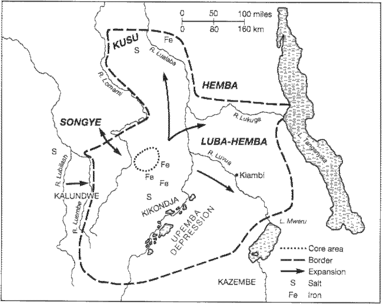 The Luba kingdom in the eighteenth and nineteenth centuries (after J. Vansina).png