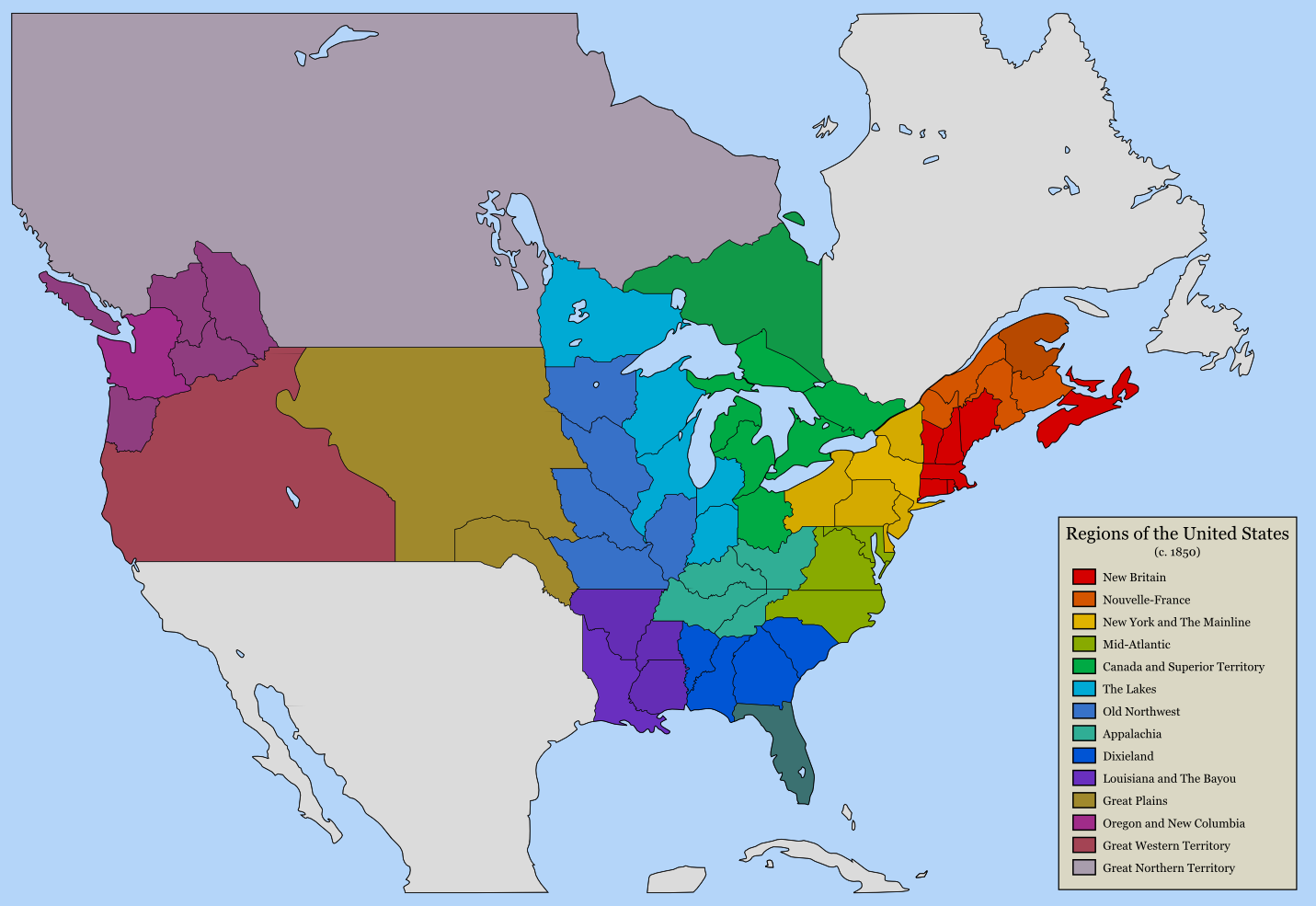 First draft: United and Divided North America | Page 4 ...