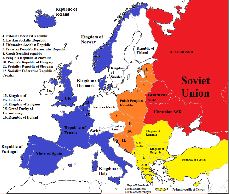 Europe 1960 Challenge Map Alternatehistory Com