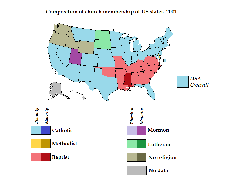 US religious composition by state 2001.png