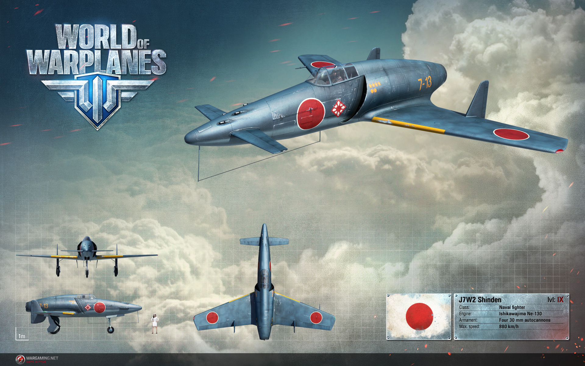 W том 1. Самолет j7w2 Shinden Kai. Самолет Kyushu j7w1. Японский истребитель j7w Shinden. World of warplanes j7w.