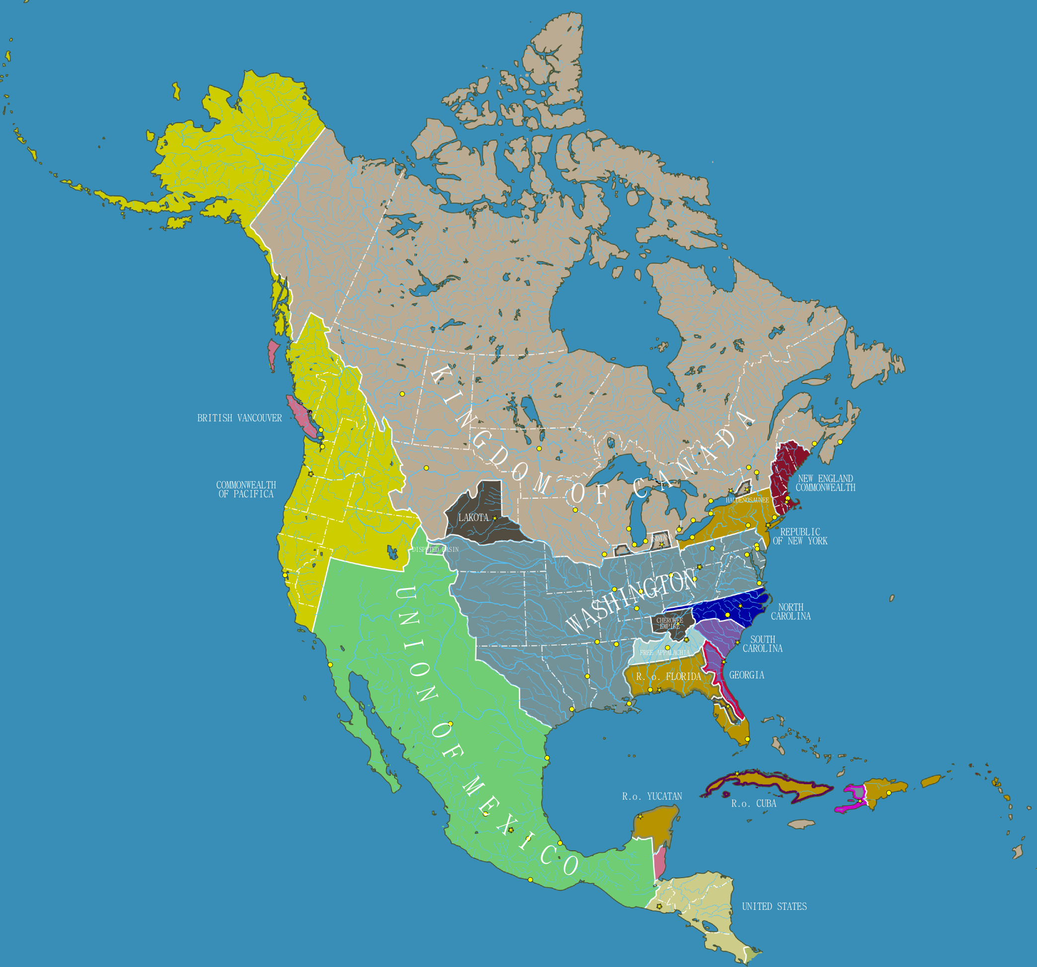Северная америка работа с картой