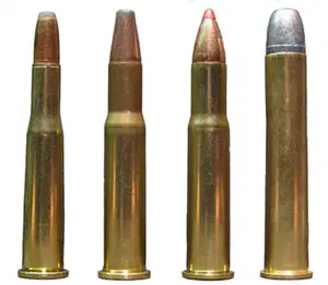 25-35, .30-30, .32 Spec. and .38-55 cartridges, all used in the Model 99. 