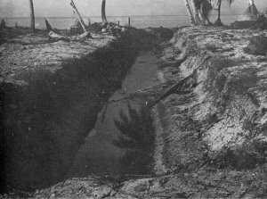 Photograph                  of Japanese antitank ditch