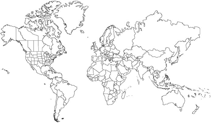 I Need A Blank Map Of The World With National Borders Alternate