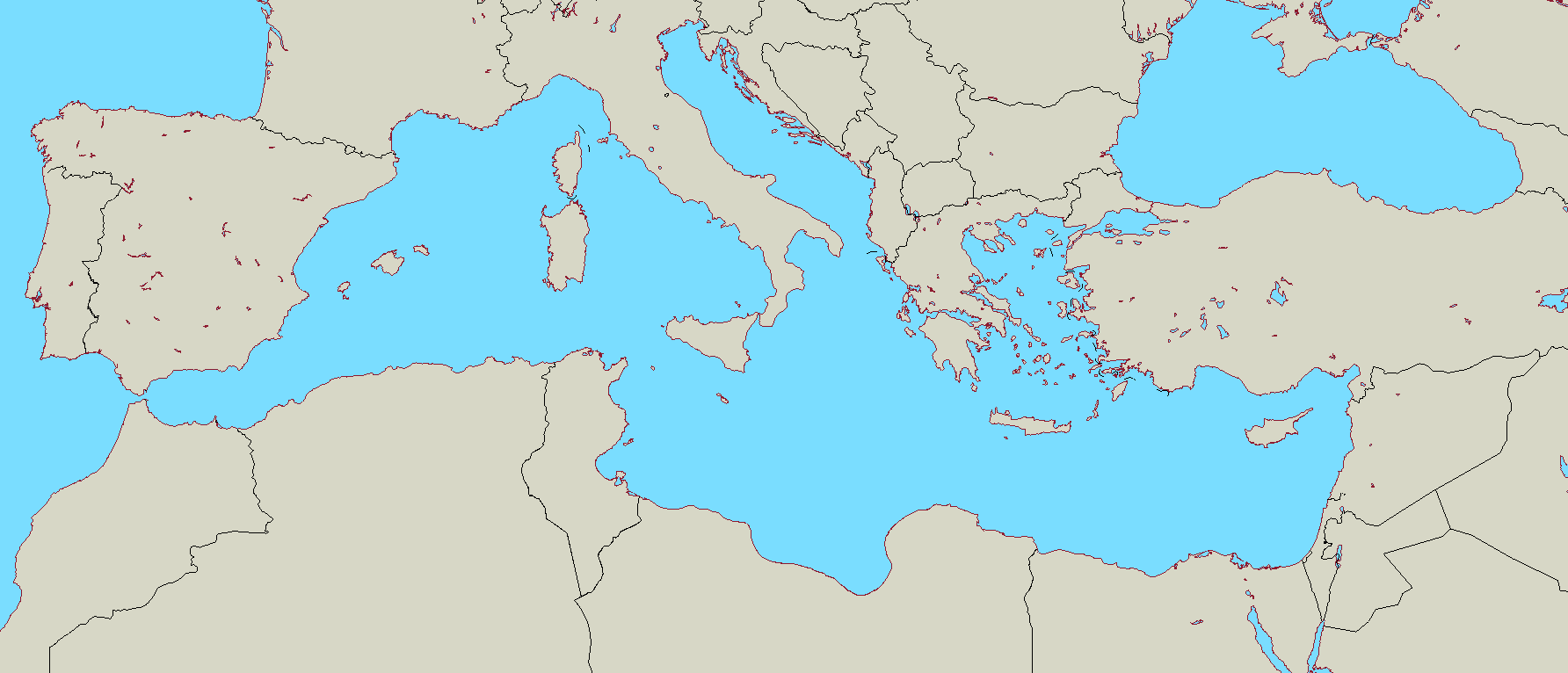 Средиземный океан на карте. Средиземное море античность. Средиземное море на контурной карте. Средиземное море карта без надписей. Контурная карта Средиземного моря.