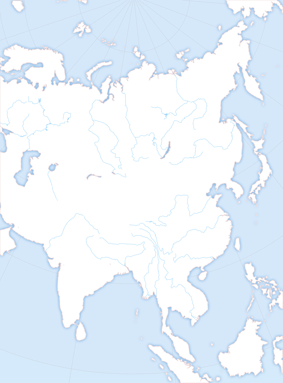Белая пустая карта. Пустая физическая карта Евразии. Карта Азии без границ для маппинга. Контурная карта Евразии с границами государств. Карта Евразии политическая белая.