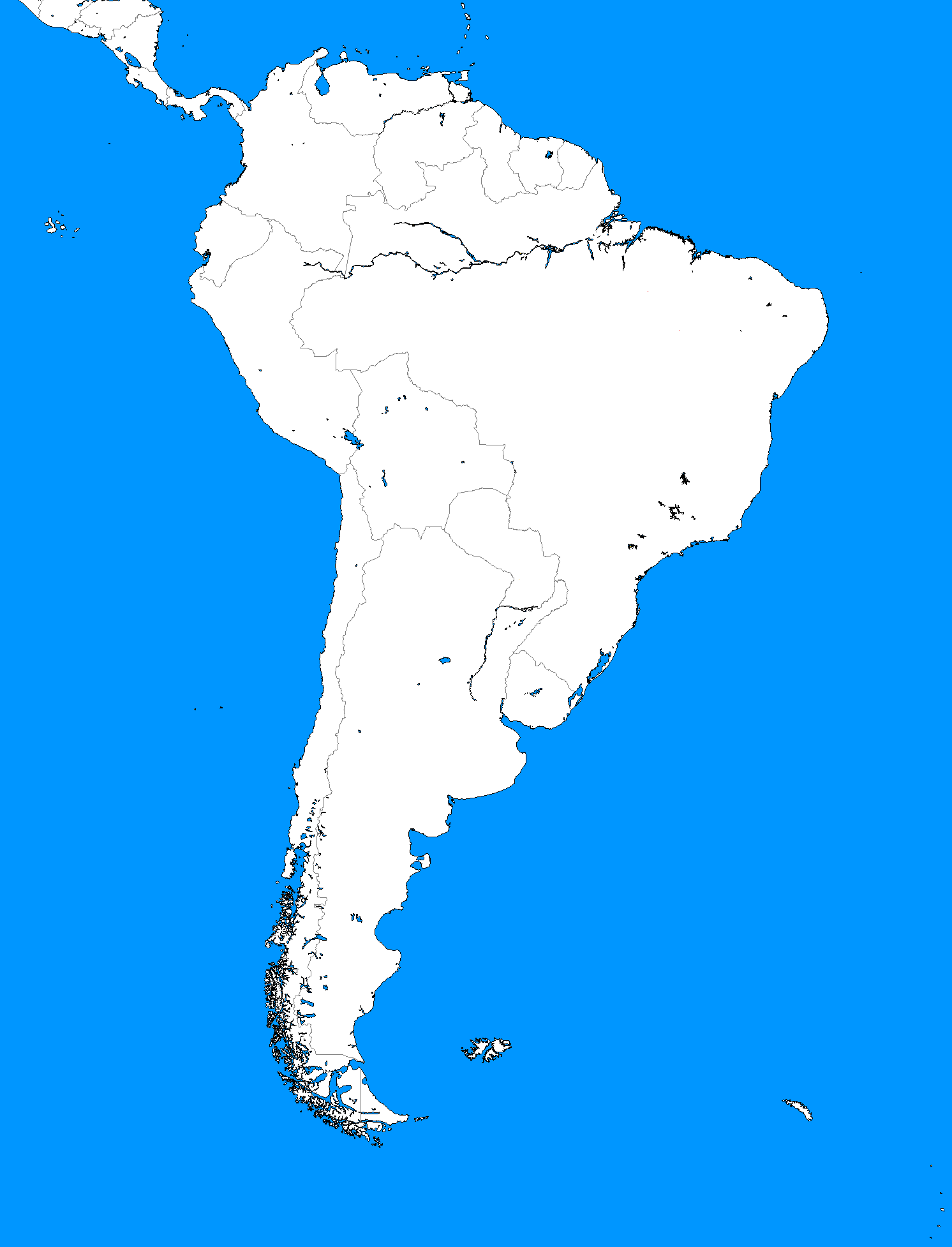 Political Map Of South America Blank - United States Map
