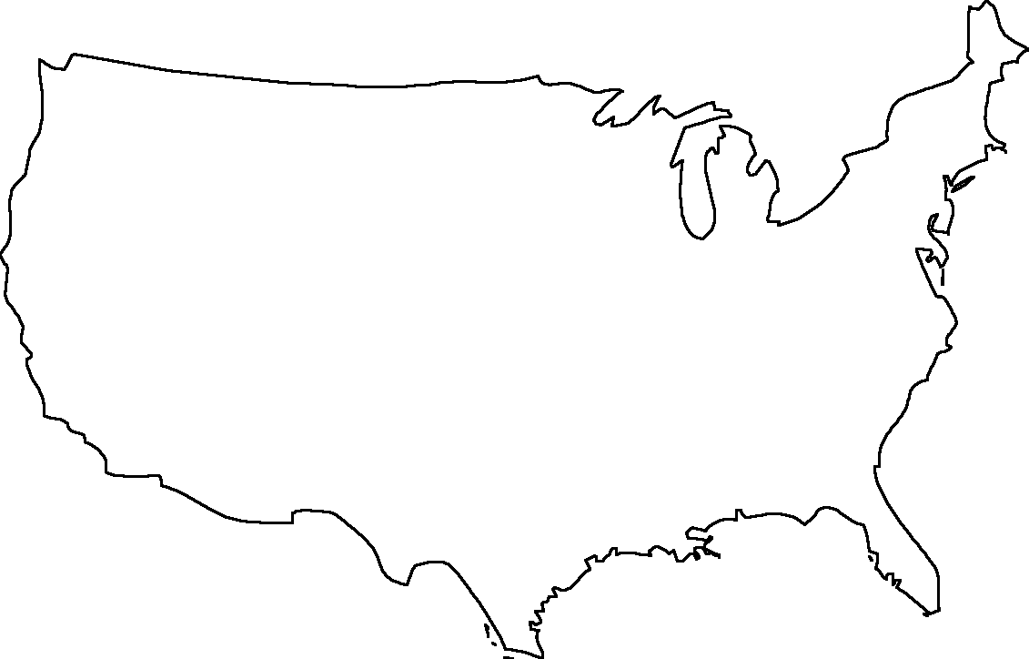 Blank Map Of United States