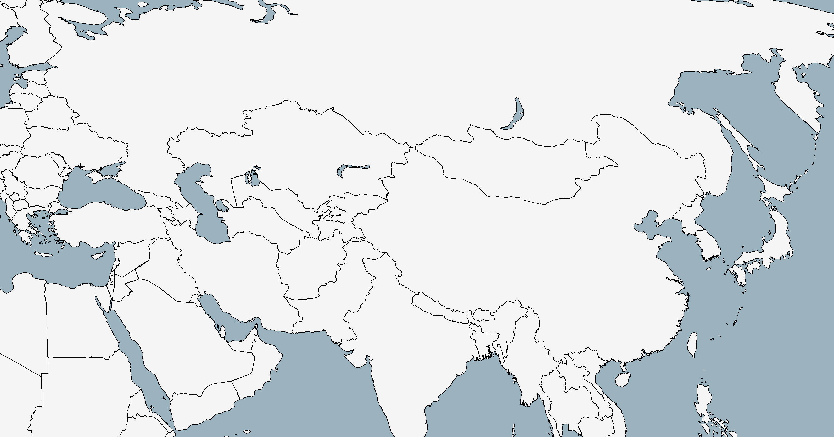 World Map Without Asia 